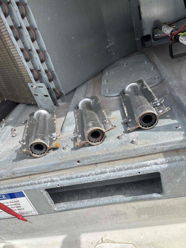 Completed scheduled BFMA preventive maintenance on commercial rooftop unit, performing comprehensive furnace tune-up and filter replacement. Inspected all RTU components including heat exchanger, compressor, refrigerant lines, and electrical connections. Replaced two 16x20x2 Parker air filters to maintain proper airflow and system efficiency. All equipment operational and functioning within manufacturer specifications upon completion.