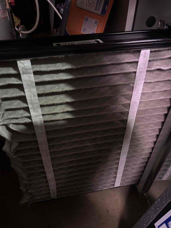 Completed comprehensive BFMA tune-up on 9-month-old residential air conditioning system. Performed full system inspection of outdoor condensing unit, verified proper operation of all components, checked refrigerant levels, cleaned condenser coils, and inspected electrical connections. Replaced air filter in the air handler unit with new pleated filter to ensure optimal airflow and system efficiency.