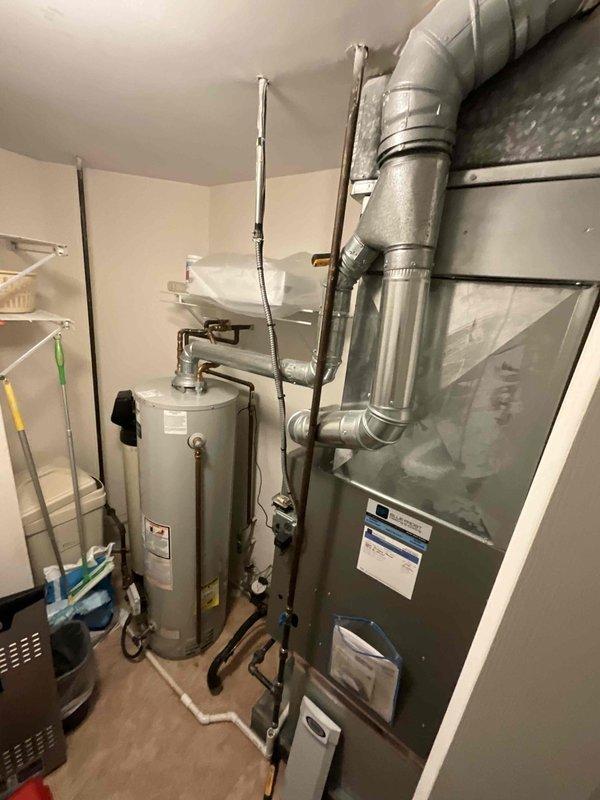 Completed comprehensive BFMA furnace tune-up and preventative maintenance on residential gas heating system. Performed full system inspection including burner assembly cleaning, flame sensor maintenance, heat exchanger examination, blower motor lubrication, air filter replacement, and thermostat calibration. Verified proper combustion efficiency, tested all safety controls, and confirmed optimal airflow throughout the ductwork system.