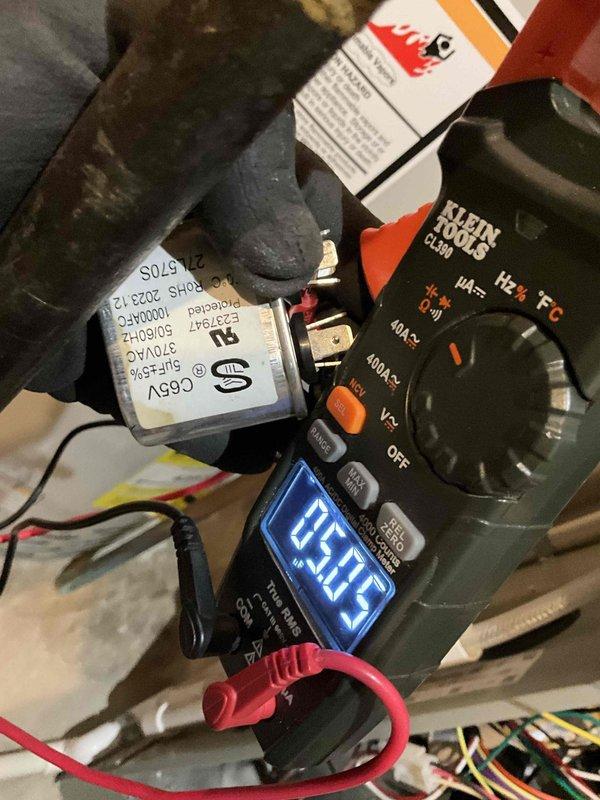 Completed comprehensive BFMA tune-up service on residential HVAC system including furnace inspection, humidifier maintenance with #35 pad replacement, and semi-annual filter change using #213 filter. Performed electrical diagnostics using clamp meter to verify proper amperage draw and system performance on air handler unit installed in attic space. All components inspected, tested, and confirmed operating within manufacturer specifications with no issues identified.