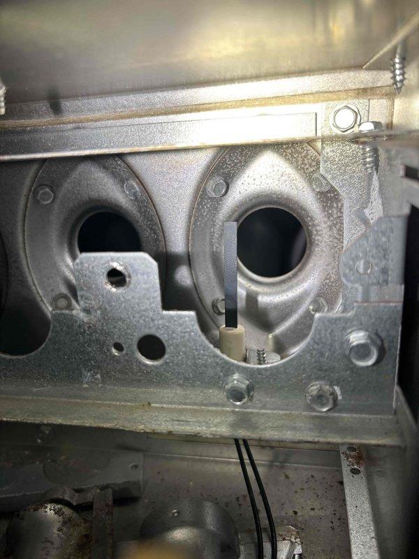 Completed comprehensive BFMA tune-up service on two furnace systems with two humidifiers at property as first appointment of the day. Both furnace units, aged 10+ years, were thoroughly inspected including burner assemblies, heat exchangers, ignition systems, and all safety controls. Cleaned burner ports, verified proper combustion, tested all electrical connections, and confirmed adequate airflow through ductwork. Performed humidifier maintenance service on both units, replacing #35 water panel pads, cleaning mineral deposits from distribution trays, inspecting water supply lines and solenoid valves, and verifying proper humidity output. Checked condensate drain lines for proper flow and cleared PVC piping. All systems tested and operating within manufacturer specifications upon completion.