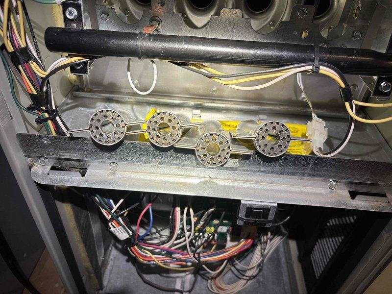 Completed comprehensive BFMA tune-up on commercial facility including preventive maintenance on two furnace units and two humidifier systems. Performed full inspection of burner assemblies, heat exchangers, and gas valve operations on both furnaces, replaced air filters, and serviced humidifier components including water panels and distribution systems. All equipment tested and confirmed operational within manufacturer specifications.