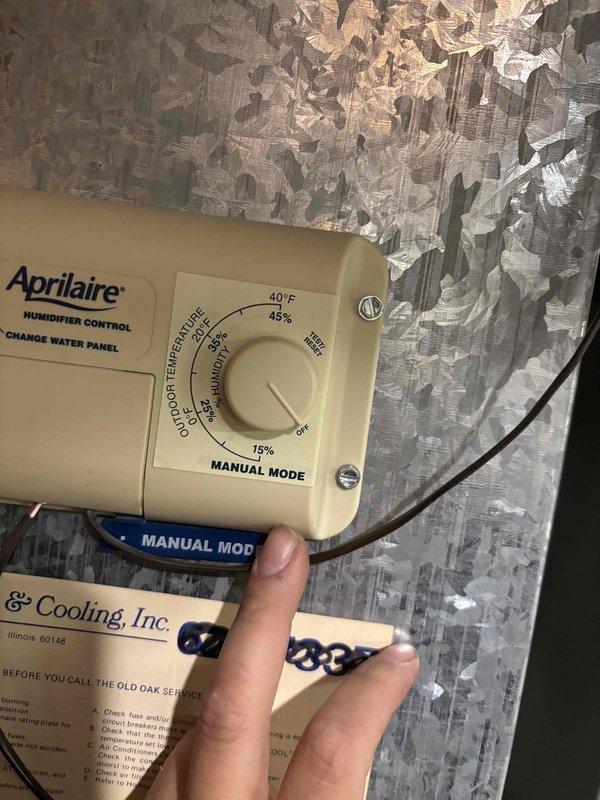 Completed comprehensive BFMA furnace tune-up on 20-year-old heating system. Performed full preventive maintenance including inspection of all major components, burner assembly cleaning, filter replacement, safety controls testing, and combustion analysis. Verified proper operation of Aprilaire humidifier control system and adjusted settings for optimal performance during heating season.