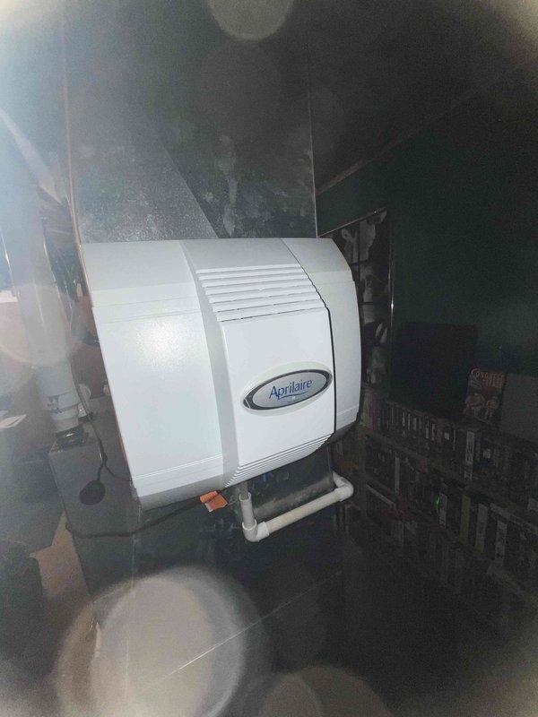 Completed comprehensive BFMA tune-up on 7-year-old furnace system addressing customer complaint of short cycling and premature shutdown during heating cycles. Performed full furnace inspection, combustion analysis, and system diagnostics to identify cause of inadequate heating duration. Replaced Aprilaire humidifier pad with #35 filter media as part of recurring humidifier maintenance service, inspected water supply connections and drainage system, and verified proper humidifier operation integrated with heating system.