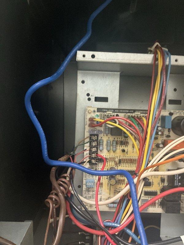 Responded to no heat call on residential furnace system. Upon arrival, verified thermostat was calling for heat with setpoint at 74°F and room temperature at 68°F. Inspected furnace control board and wiring connections, checking for proper voltage and continuity. Diagnosed and resolved heating system malfunction, restoring full operational functionality to the furnace unit.