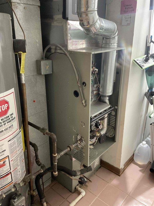 Completed comprehensive BFMA tune-up on residential gas furnace system aged 4+ years. Performed thorough inspection of all internal components including gas valve assembly, ignition system, blower motor, and electrical connections. Verified proper operation of all safety controls, cleaned burner assembly, tested gas pressure, and confirmed efficient system performance with no issues found.