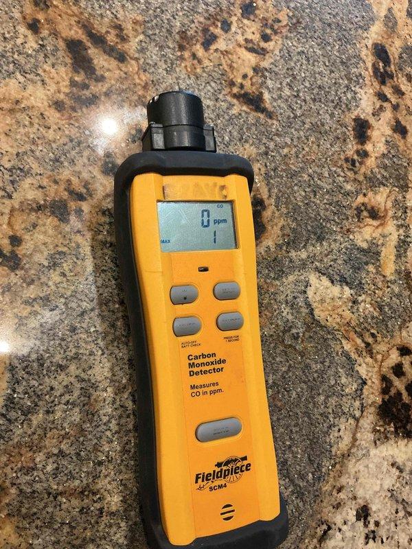 Completed comprehensive furnace tune-up on equipment over 5 years old during afternoon appointment. Performed standard maintenance procedures including combustion analysis with carbon monoxide testing, which registered 0 ppm indicating proper combustion and safe operation. Inspected condensate drain system and noted discoloration present in PVC drain line, indicating normal aging but functional drainage with no immediate concerns requiring correction at this time.