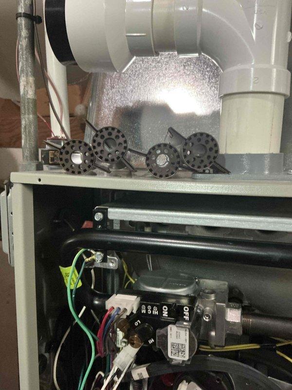 Completed annual BFMA tune-up service including comprehensive furnace inspection and maintenance. Performed full system diagnostics, checked gas valve operation and electrical connections, verified proper venting through PVC exhaust system, and tested all safety controls. Replaced humidifier filter as part of scheduled maintenance to ensure optimal indoor air quality and system efficiency for the heating season.