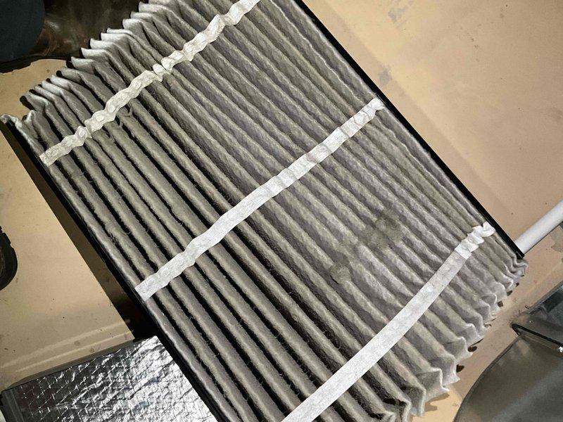 Completed comprehensive BFMA tune-up service on residential HVAC system including furnace maintenance and filter replacement. Performed standard tune-up procedures on 4+ year old furnace unit, inspecting all components, testing operation, and verifying proper combustion and airflow. Replaced dirty pleated air filter with new unit to restore optimal system efficiency and indoor air quality.