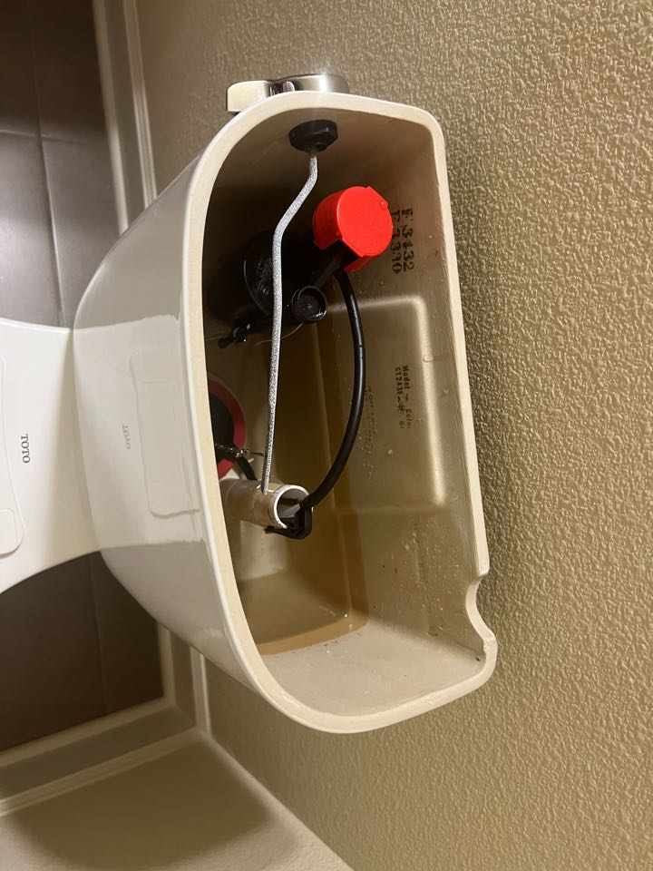 Replaced squeezing fill valve.