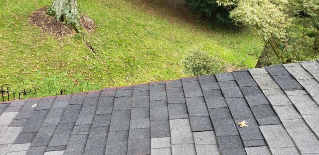 Haymarket, VA - When hail storm damage caused a leak, we replaced the damaged shingles on this home. Haymarket, VA - When hail storm damage caused a leak, we replaced the damaged shingles on this home.