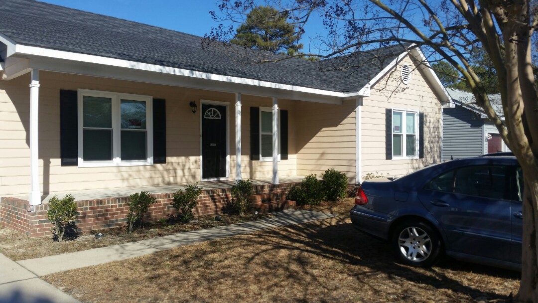 Removed 11 wood windows and replaced will 11 vinyl replacement windows. Also wrapped all windows with aluminum for less maintenance. In Fayetteville