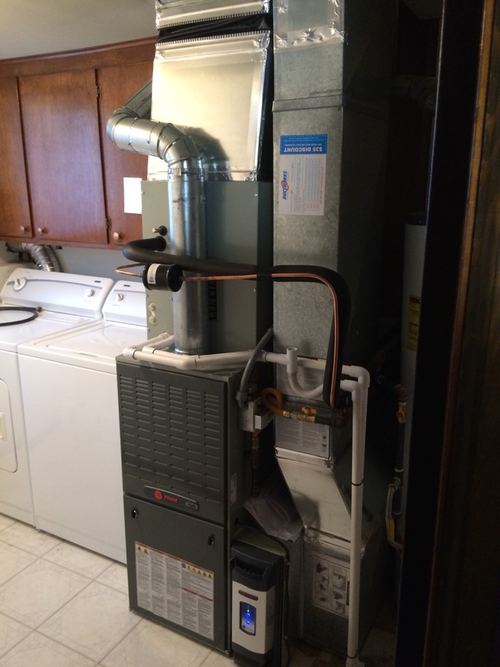 Installing a Trane furnace and heat pump