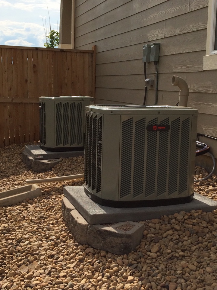 Installing 2 Trane air conditioners