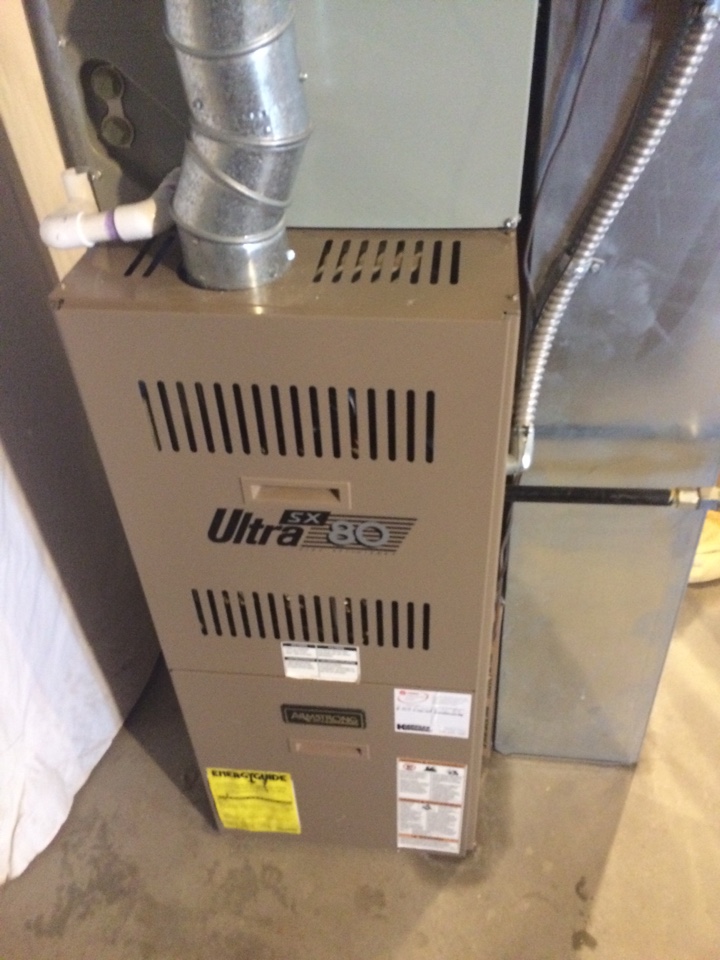 Cleared condensate line on trane air conditioner