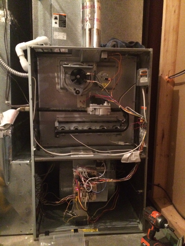 Annual service on carrier furnace and AC
