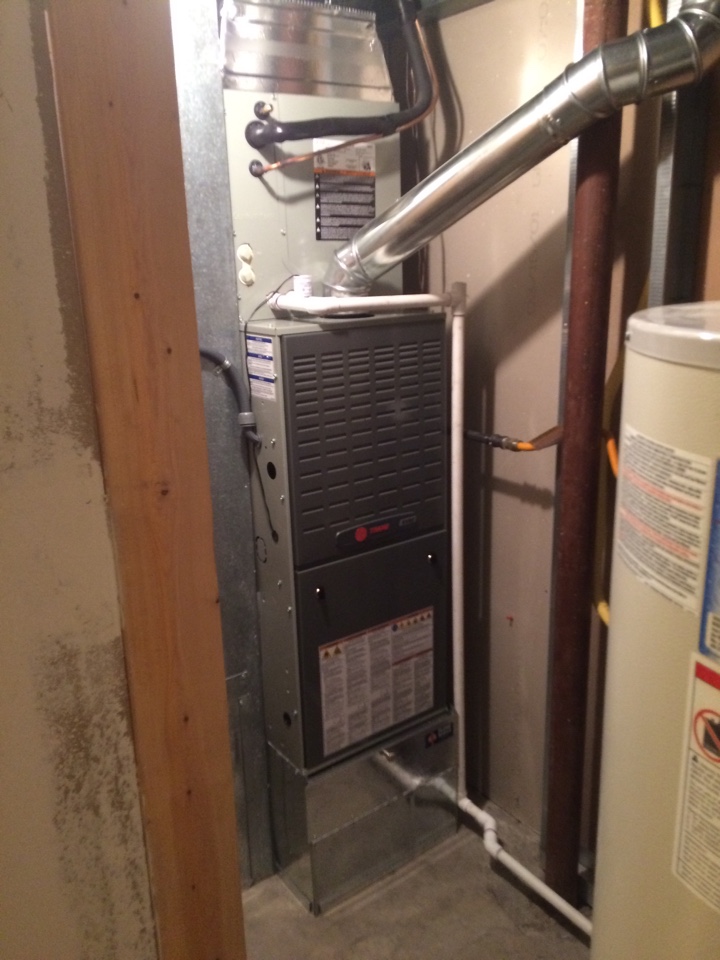 Installing a Trane furnace 