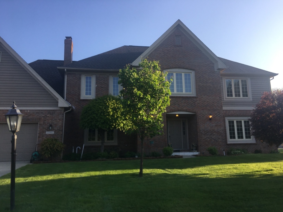 Carmel, IN - Visiting a returning customer to evaluate their home and GAF shingles for hail damage. Carmel, IN - Visiting a returning customer to evaluate their home and GAF shingles for hail damage.