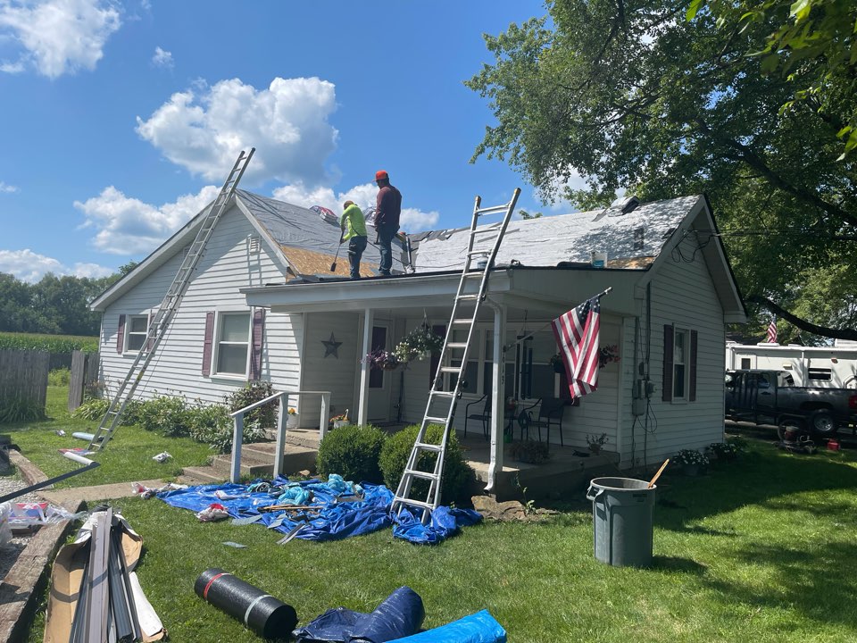 Shirley, IN - New roof being installed Shirley, IN - New roof being installed