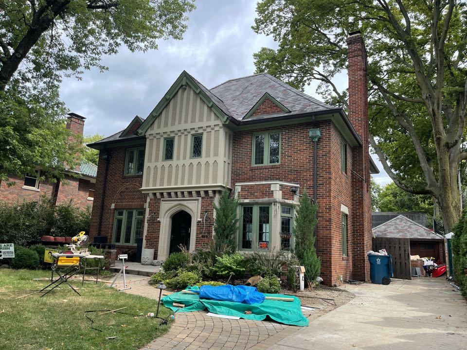 Indianapolis, IN New slate roof going on