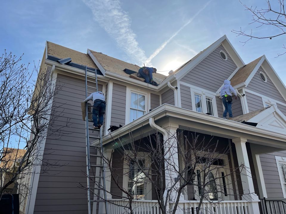 Carmel, IN - New roof being installed Carmel, IN - New roof being installed