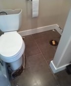 Handyman pull toilet left   emergency stop 
leaking