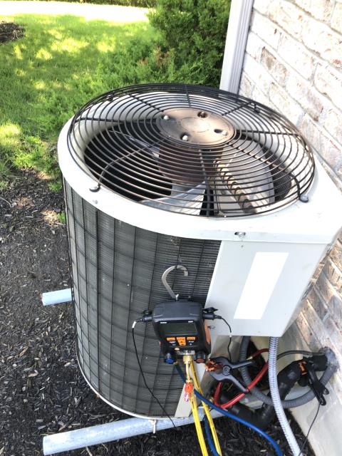 I completed a diagnostic on a Bryant furnace and Payne AC unit. I found water damage on the ceiling and is coming from 2 trunks that feed 2 registers in the living room. I also found some obvious cracks on the siding for the house directly next to these spots. The issue has happened in the past and the ceiling was painted over, but problem was never addressed.