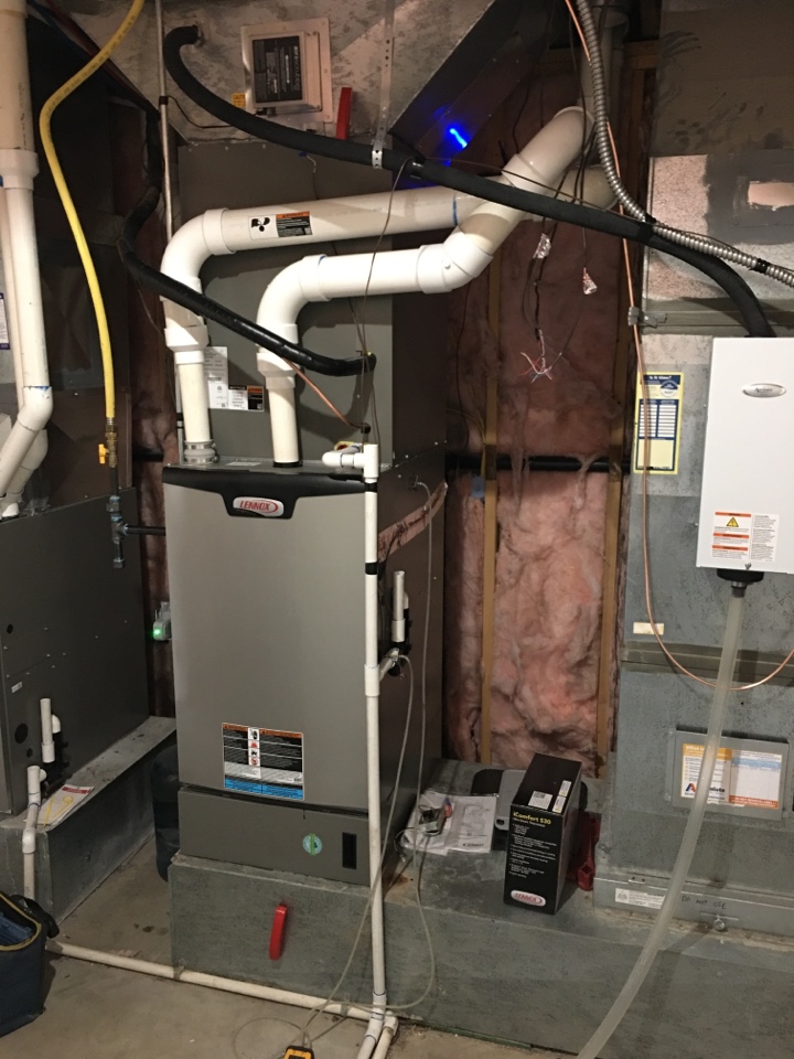 New Lennox high efficiency furnace and air conditioner install 