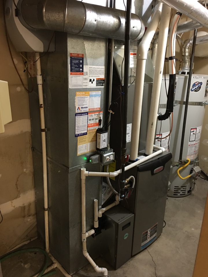 New Lennox high efficiency furnace, air conditioner and Aprilaire humidifier install 