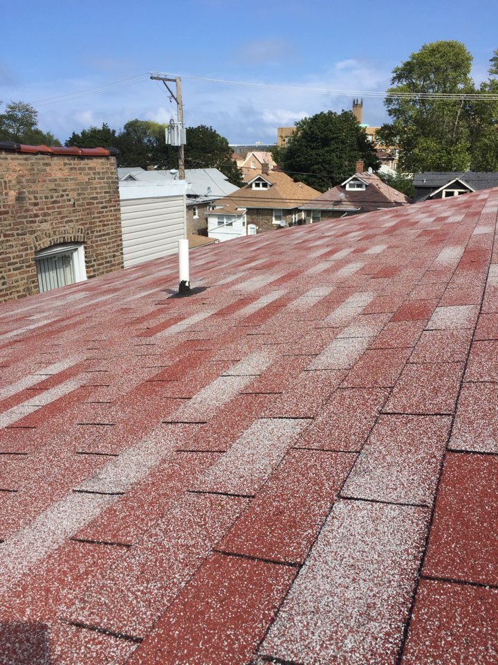 Highland, IN - CertainTeed XT Coral Frost shingles. Highland, IN - CertainTeed XT Coral Frost shingles.