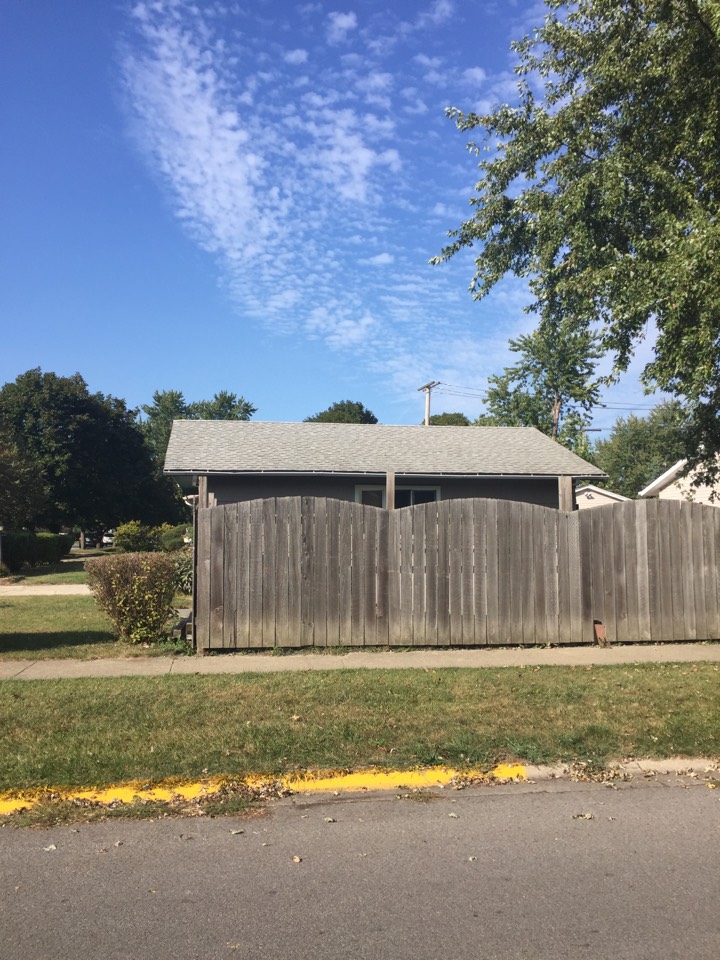 Highland, IN - Garage roof installed with Certainteed Landmark Cobblestone Grey shingles. Highland, IN - Garage roof installed with Certainteed Landmark Cobblestone Grey shingles.