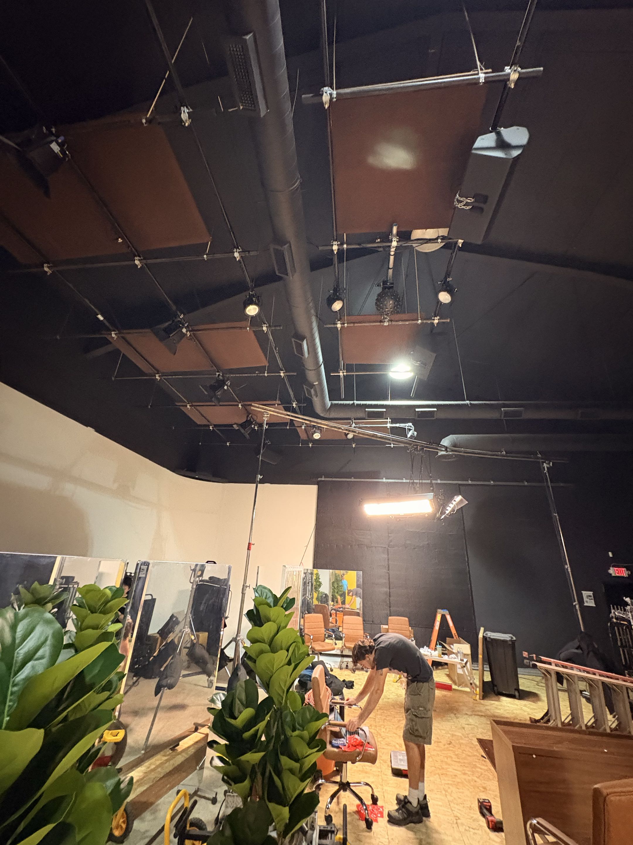Commercial studio sets. Water dripping from vents. 