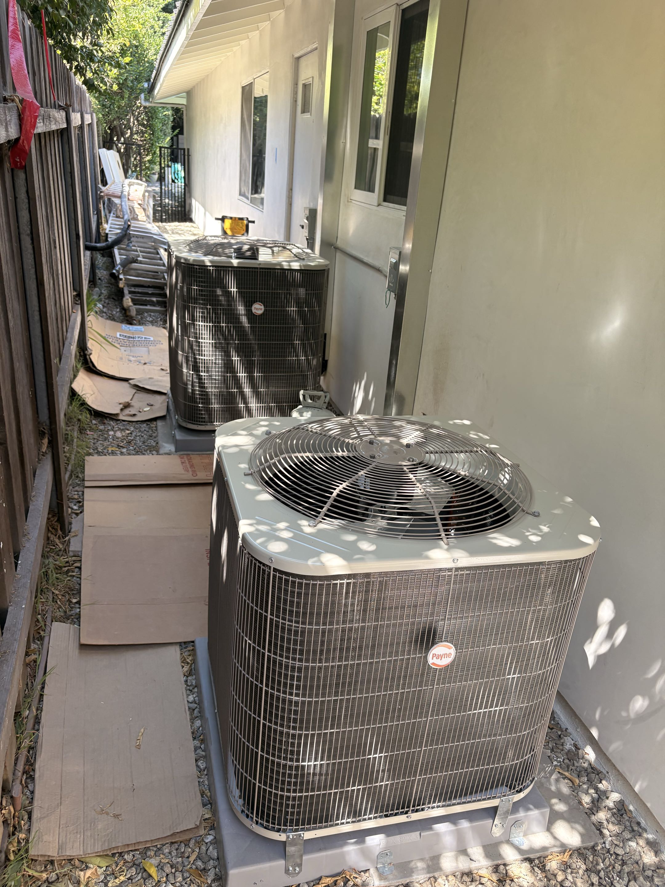 Initial start up 2-Payne split systems R454-B refrigerant tue. 