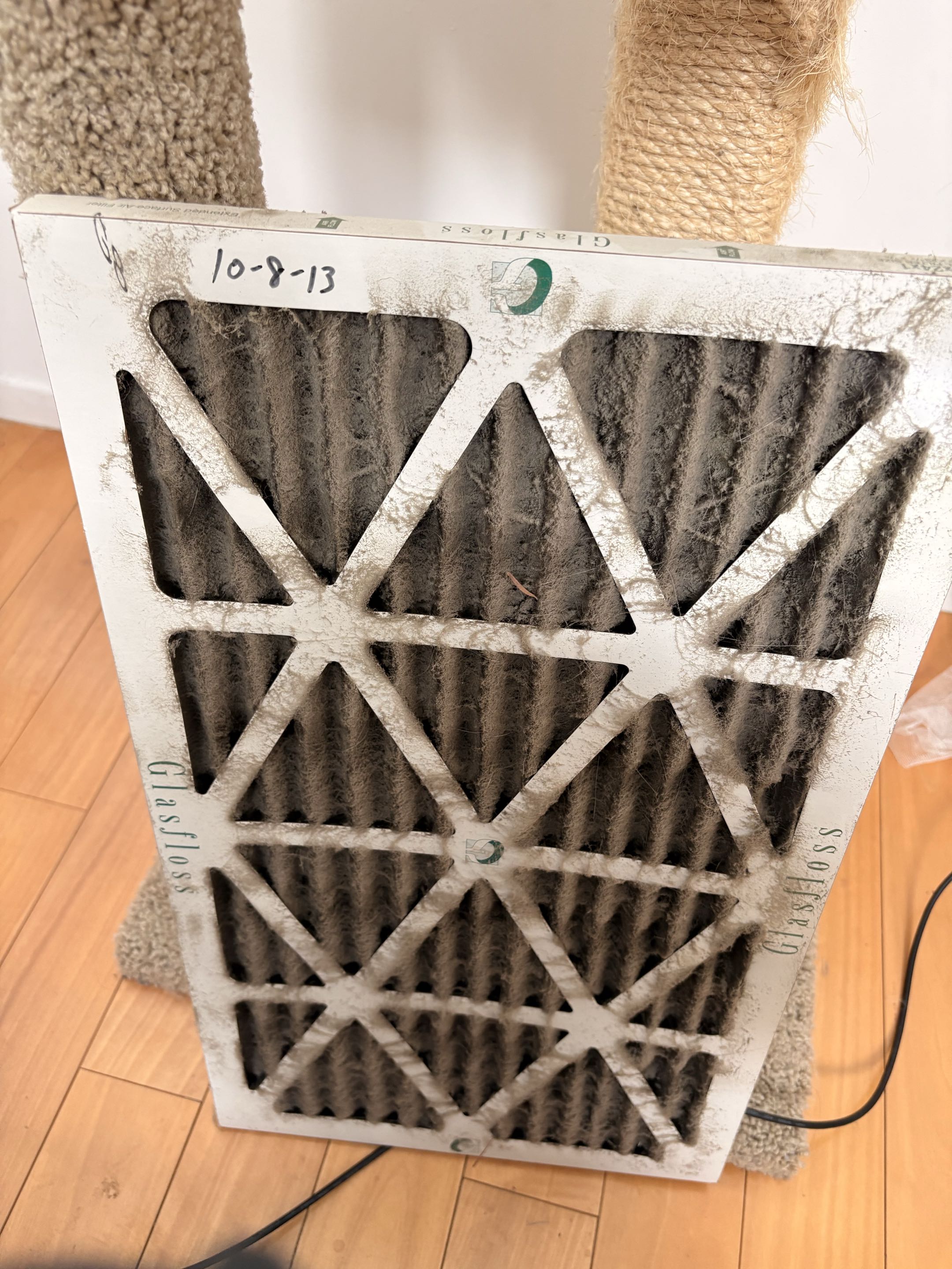 Iced up condenser unit R-22. Dirty filter 2013. La Cañada, Flintridge. 