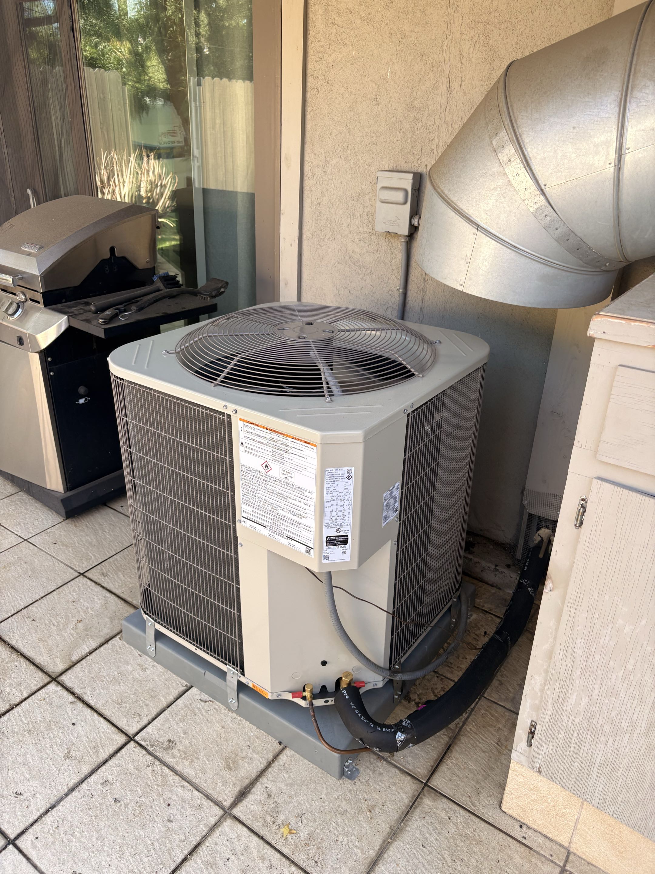 Altadena. Finished start up installation Payne Split system upflow. Rental property Bungalo. new registers. 