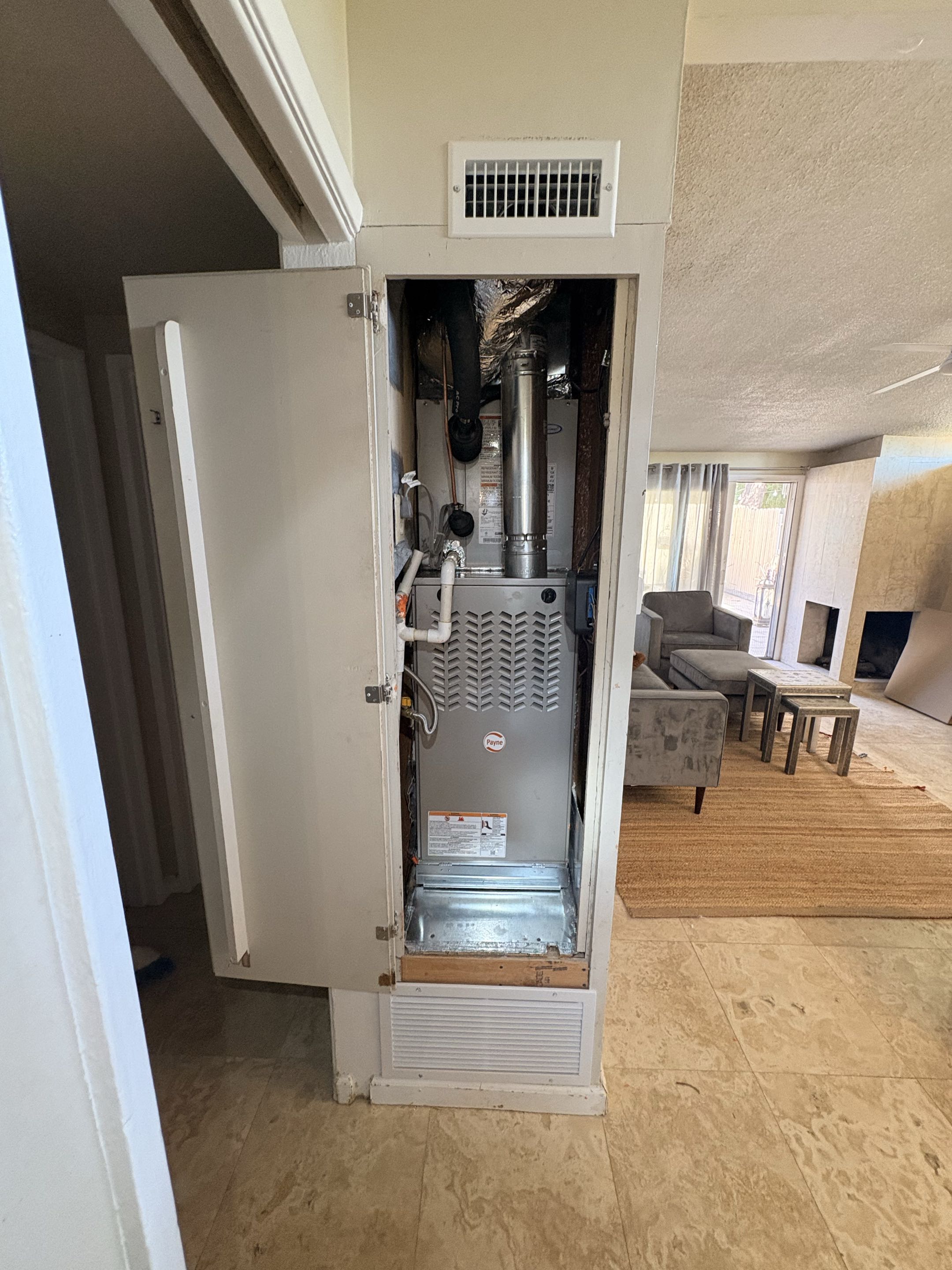 Altadena. Finished start up installation Payne Split system upflow. Rental property Bungalo. new registers. 