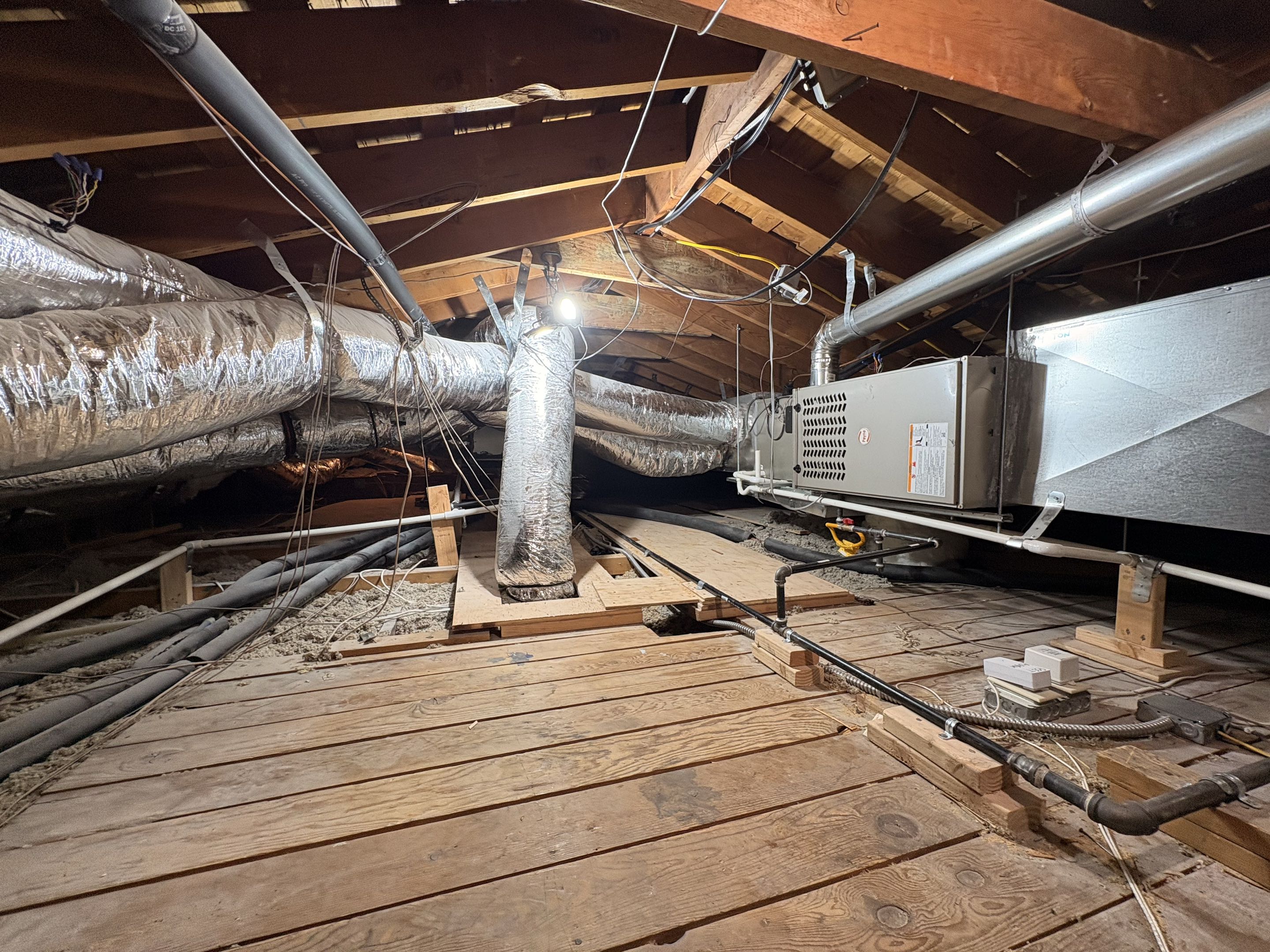 Finish start up installation. New Payne split system R454-B Horizontal position style. 