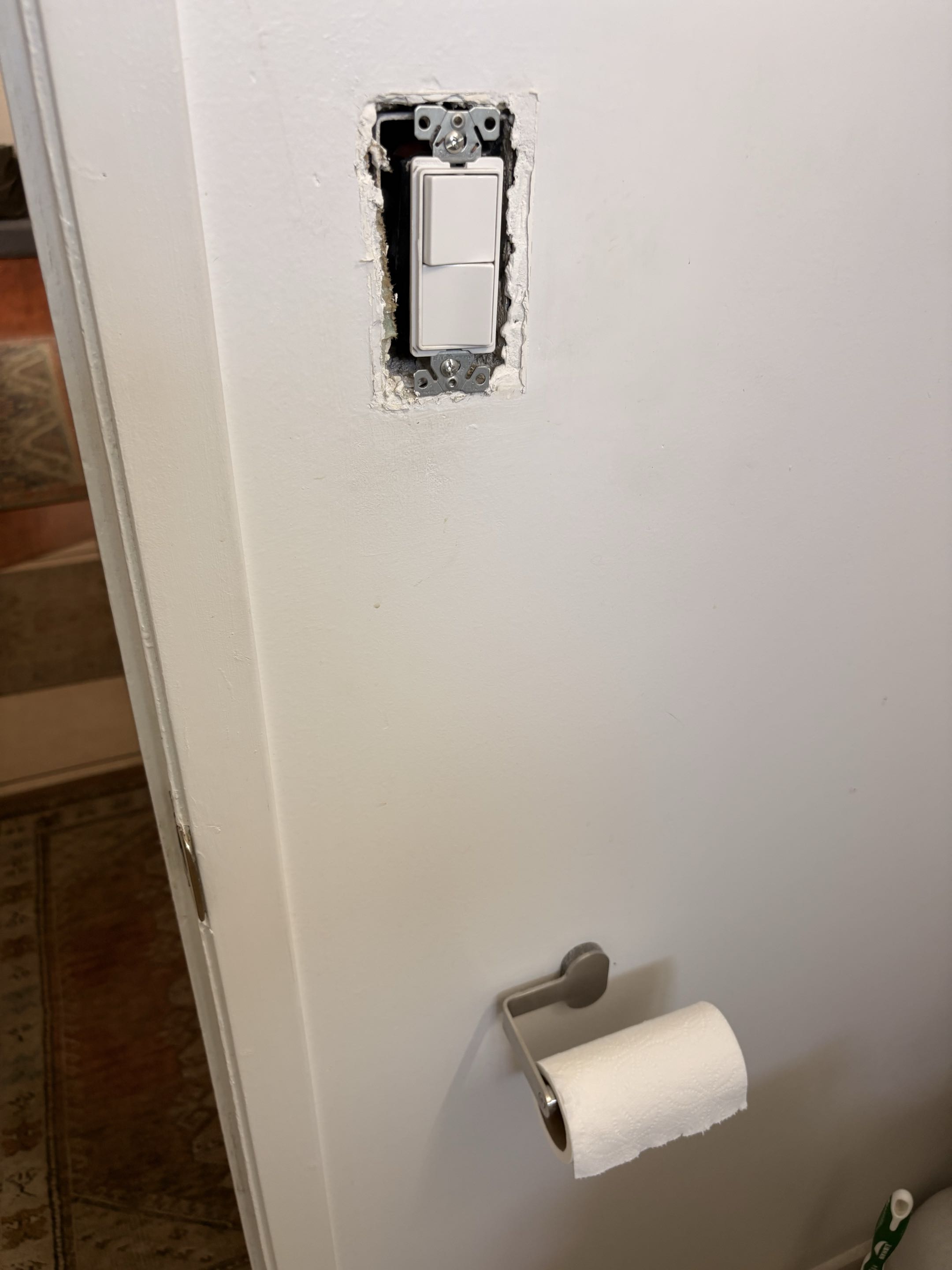 Cool air coming thru electrical outlet. Check components found open supply register not seal up properly. 
