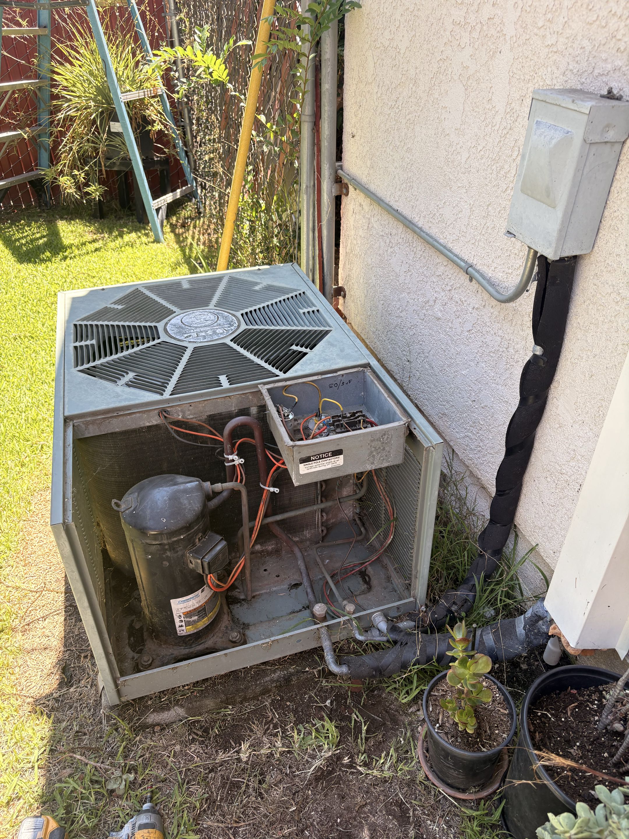 Rheem split system. No cool. Oil capacitor. 