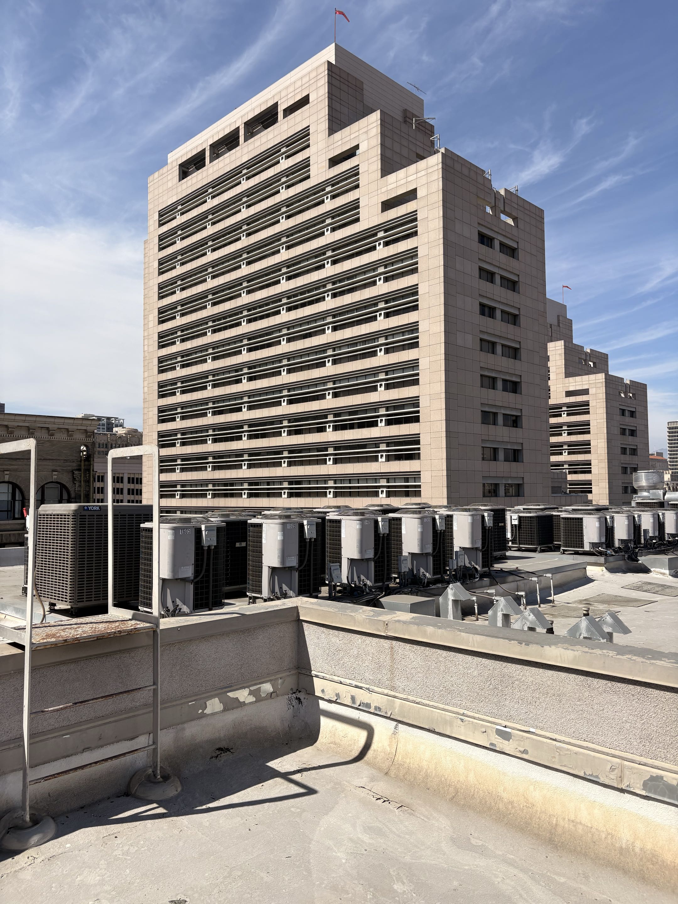 Tech service call. Perform check AC no cool. Commercial building. Day & Night, First Co.