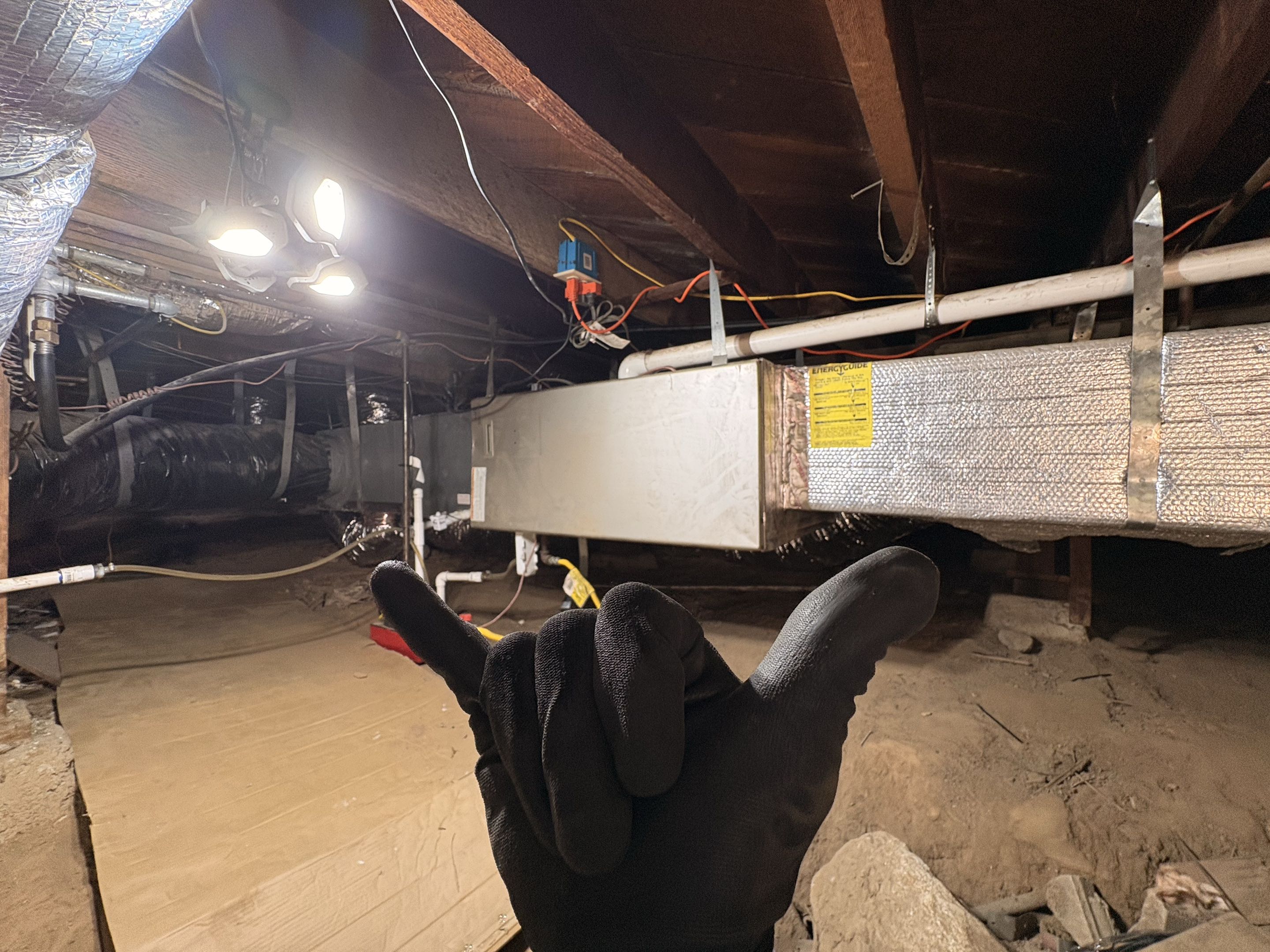 Tech call. Freezing one side house. Zone controls. Carrier system Crawlspace. Perform air balance. 