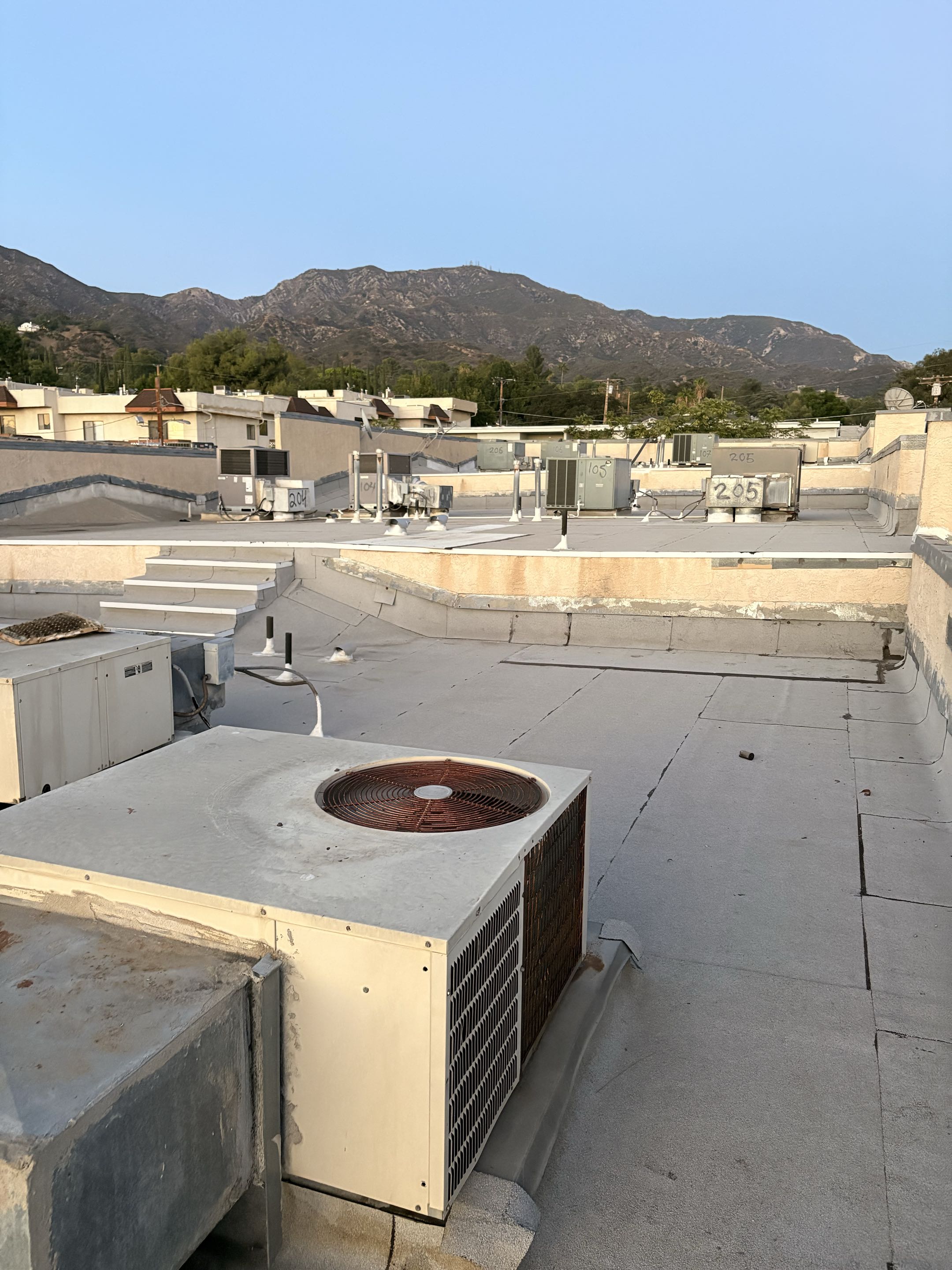 Commercial place. No cool. Carrier R-22 Heat pump systems. 