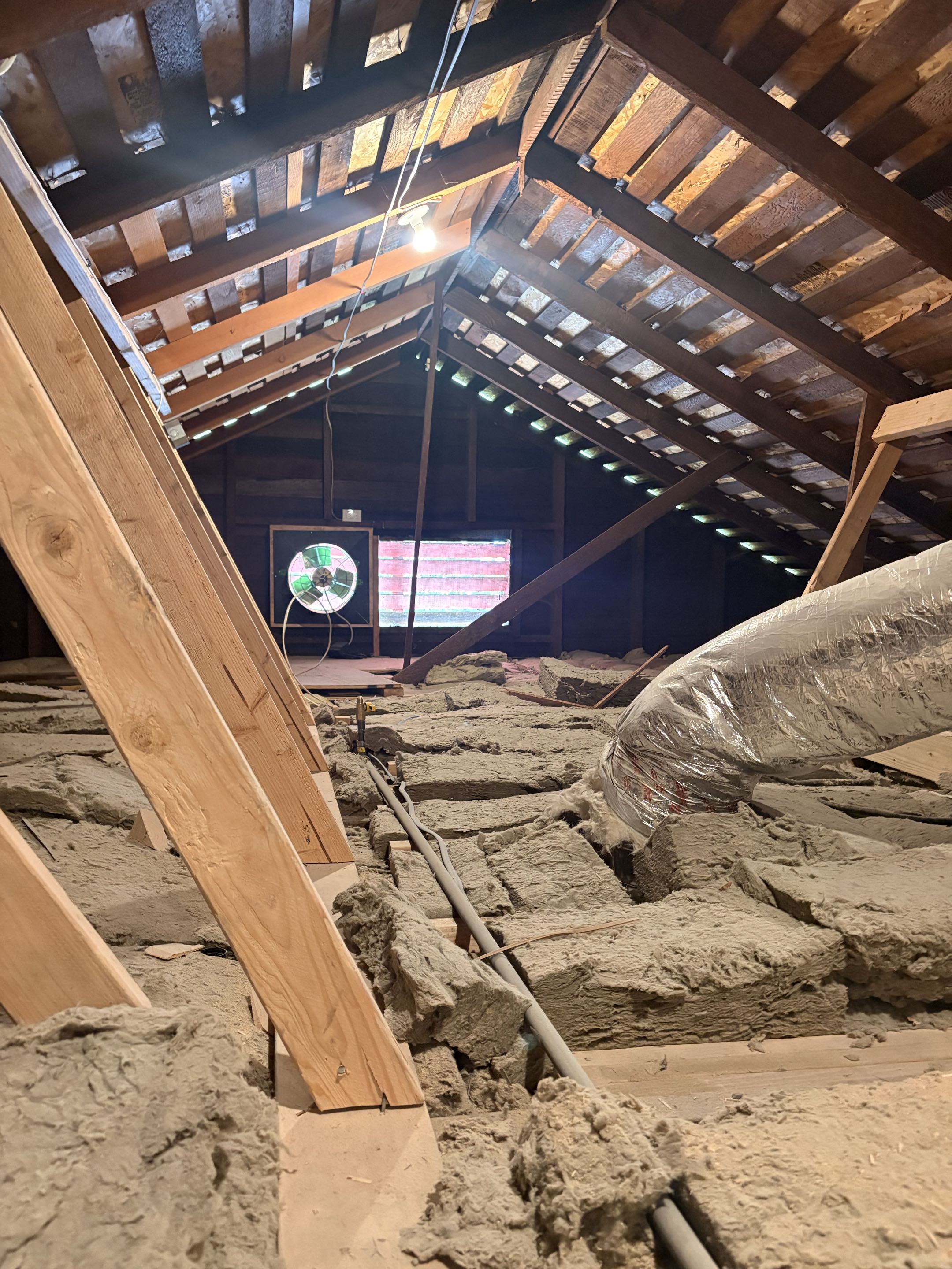 New remodeling house HVAC under construction. Perform Lennox retrofit to existing new space. Perform New attic fan, new whole house fan.