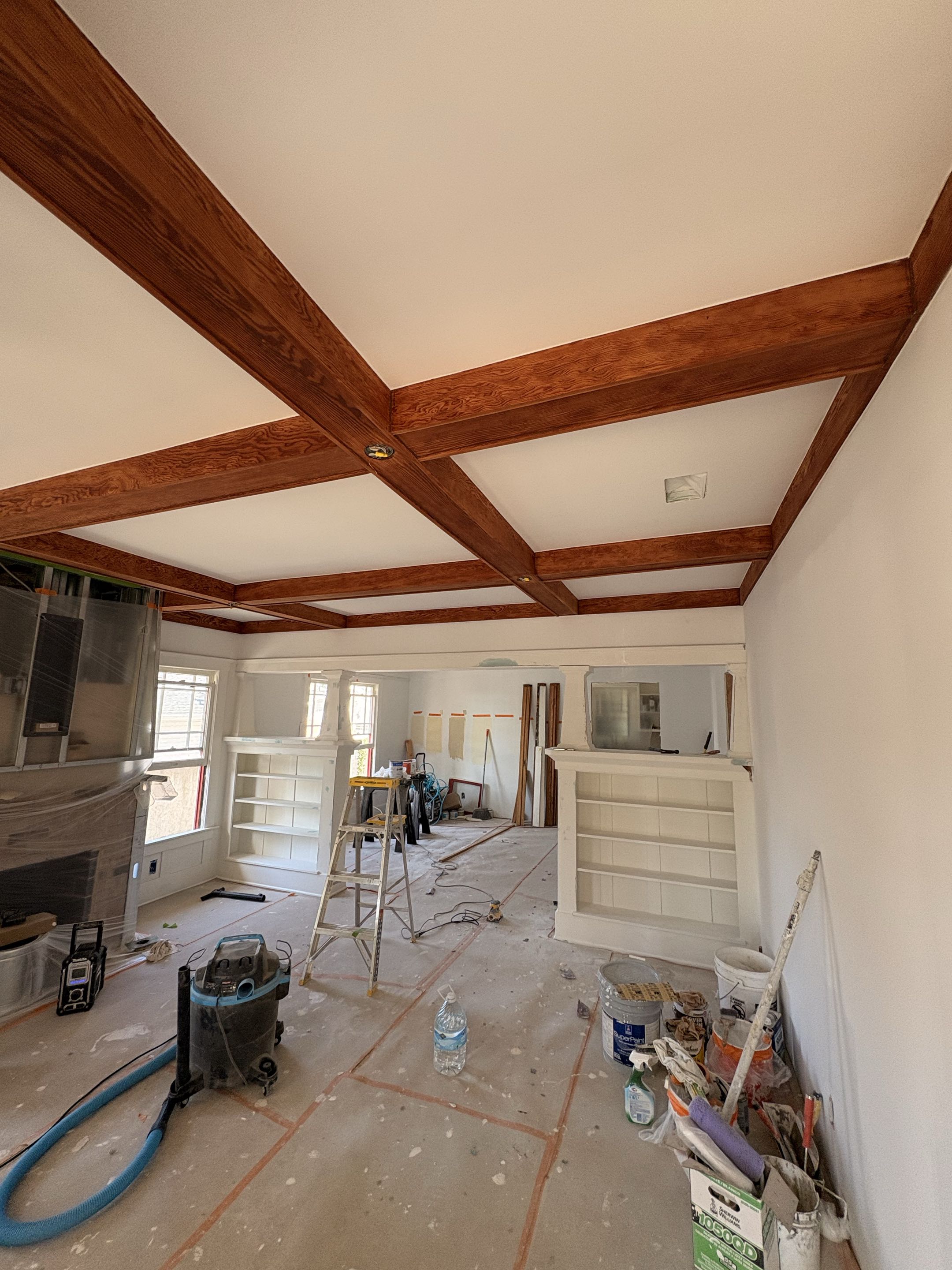 New remodeling house HVAC under construction. Perform Lennox retrofit to existing new space. Perform New attic fan, new whole house fan.