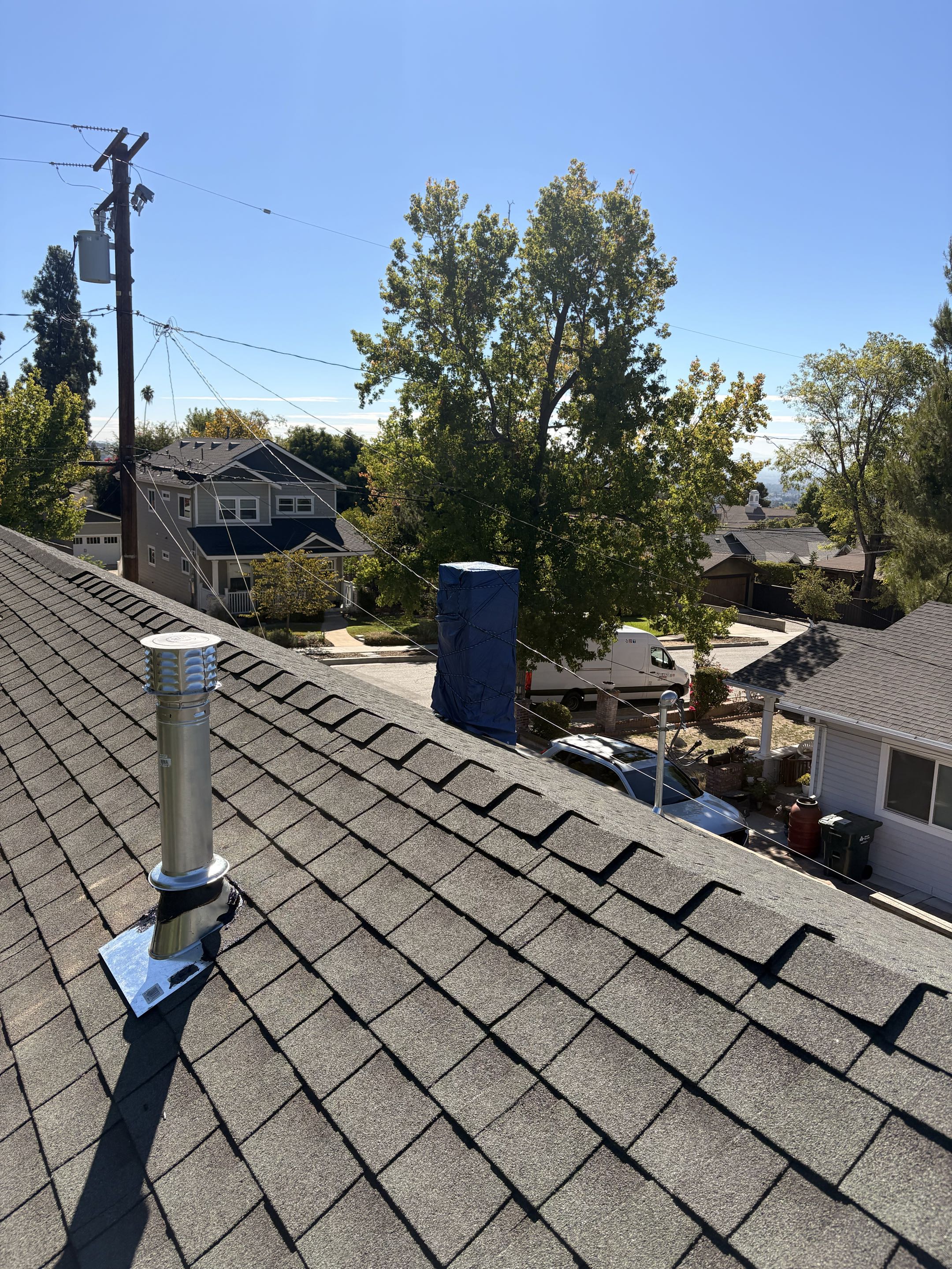 Service call. Rust water intrusion signs old exhaust vent. Perform new Lennox furnace exhaust vent pipe.