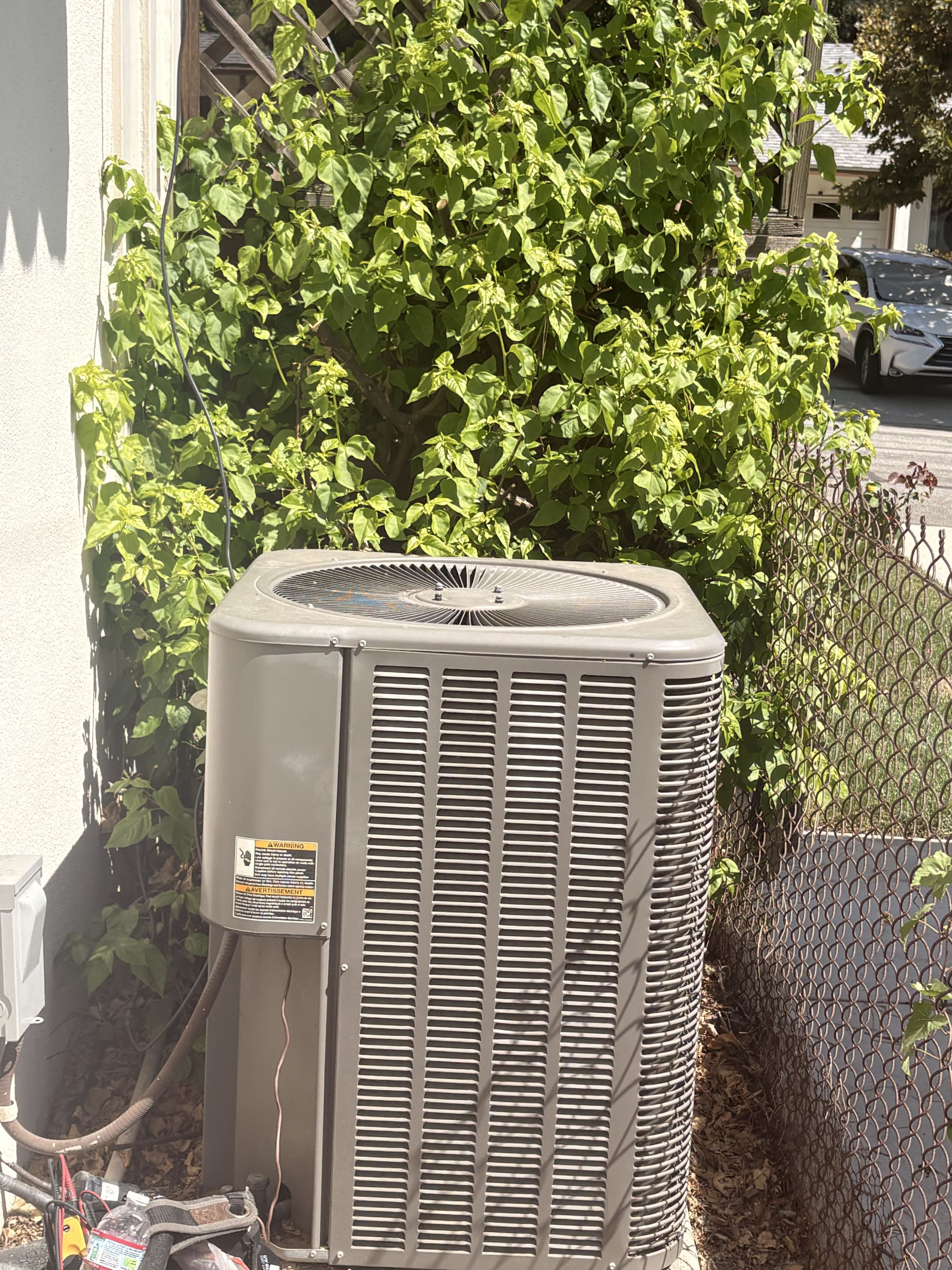 Service call. Condenser unit not cooling properly. AC not working. Goodman system. 