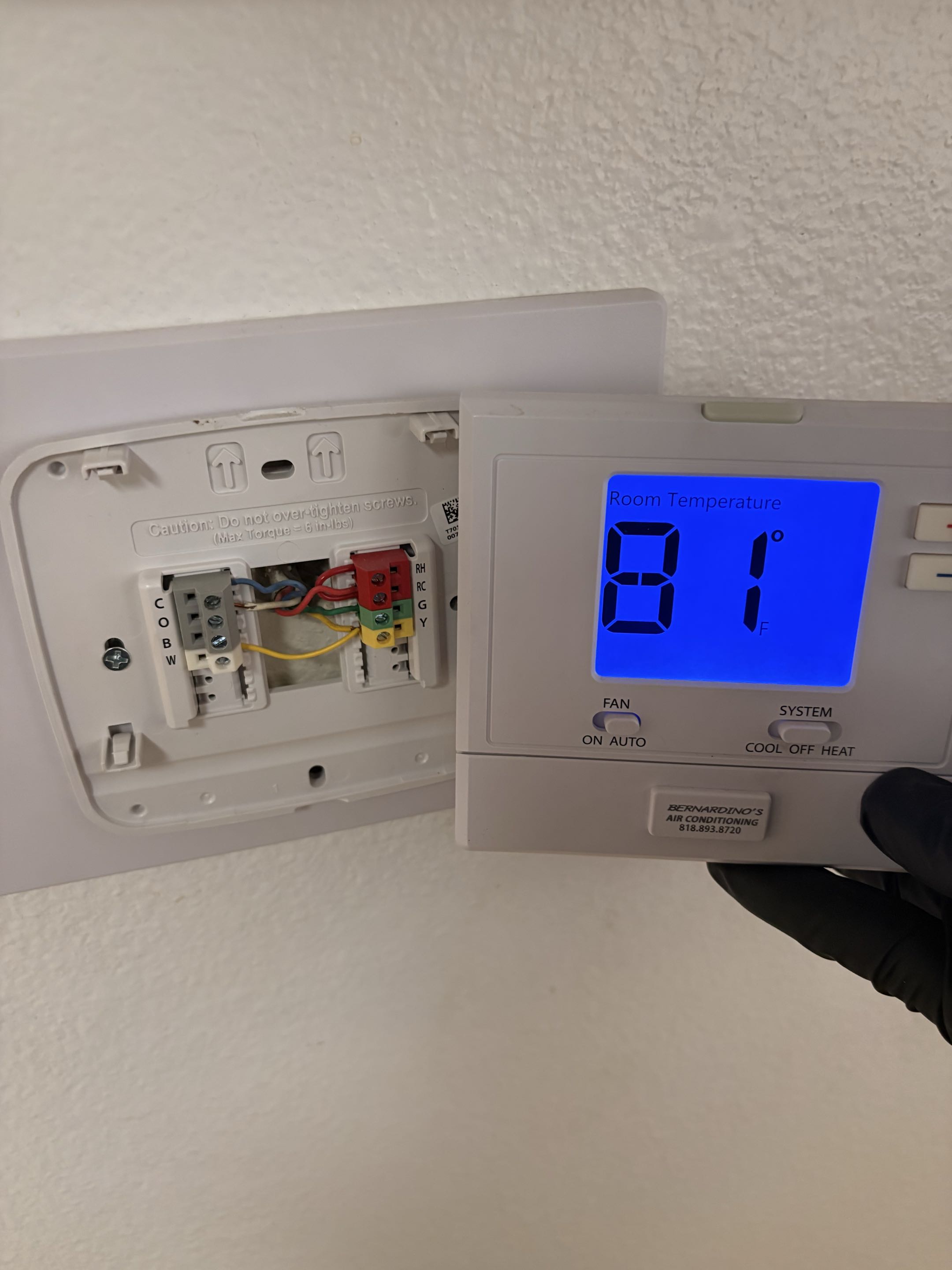 Service call. Commercial building g apartments. Thermostat not turning off automatically. Perform T-Stat evaluation issue. 