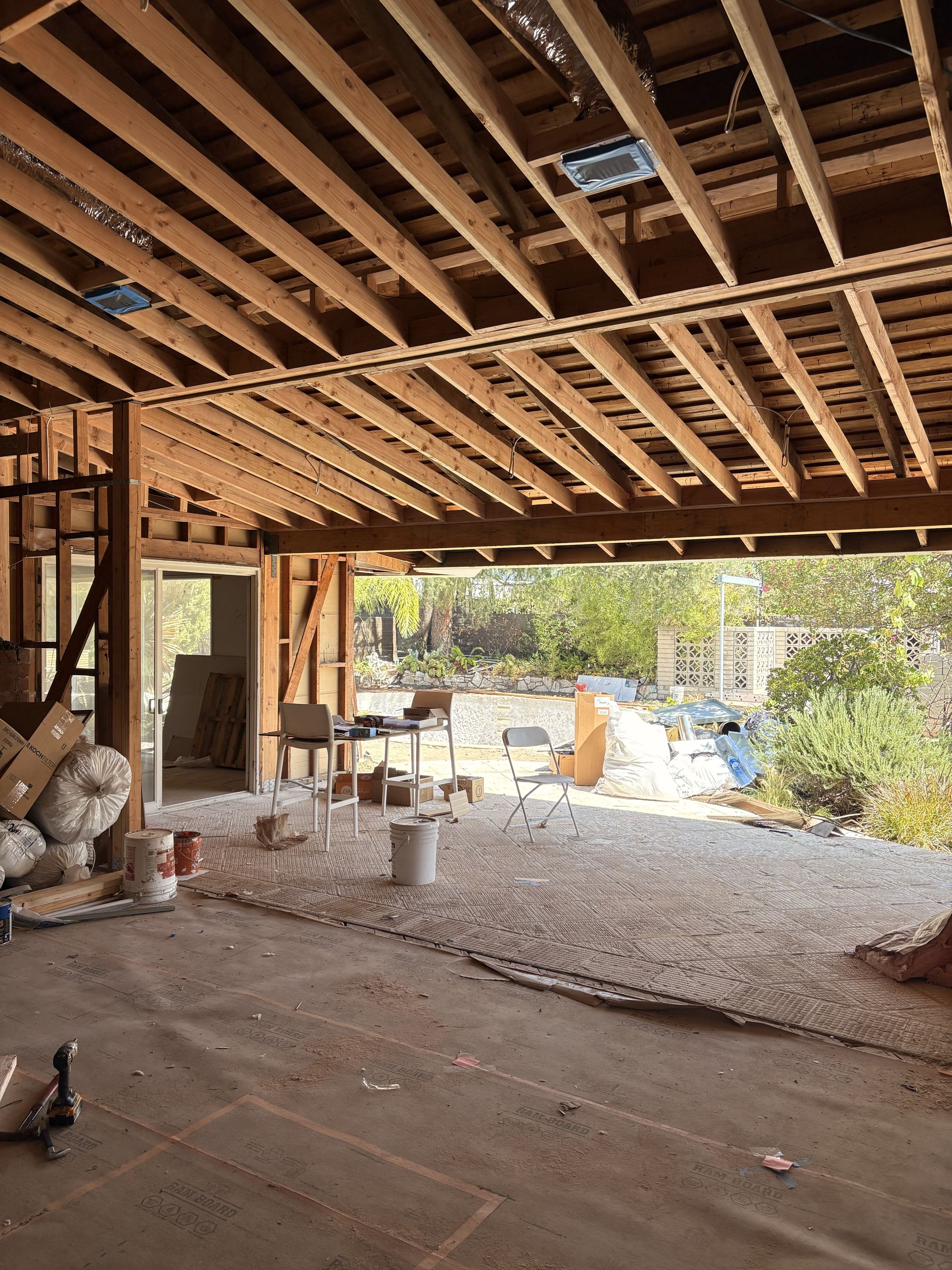 New home ducting installation. 