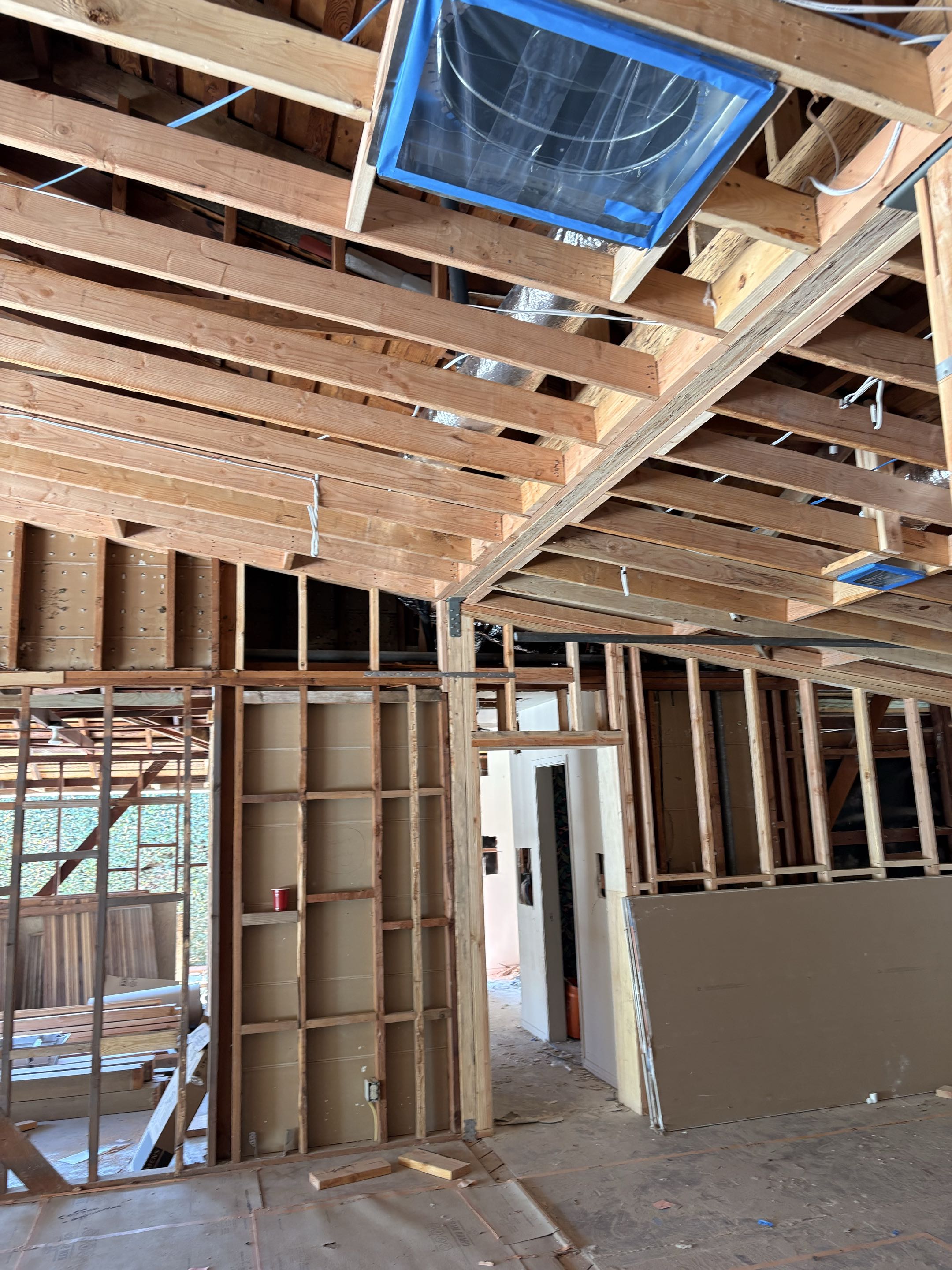 New home ducting installation. 
