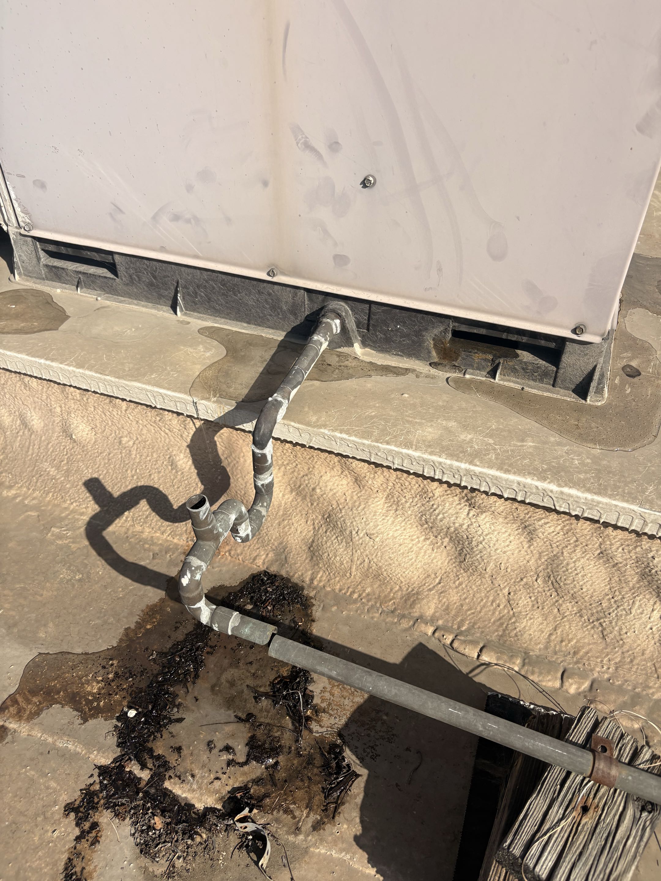 Commercial. Carrier water dripping thru roof. Perform service water intrusion. 